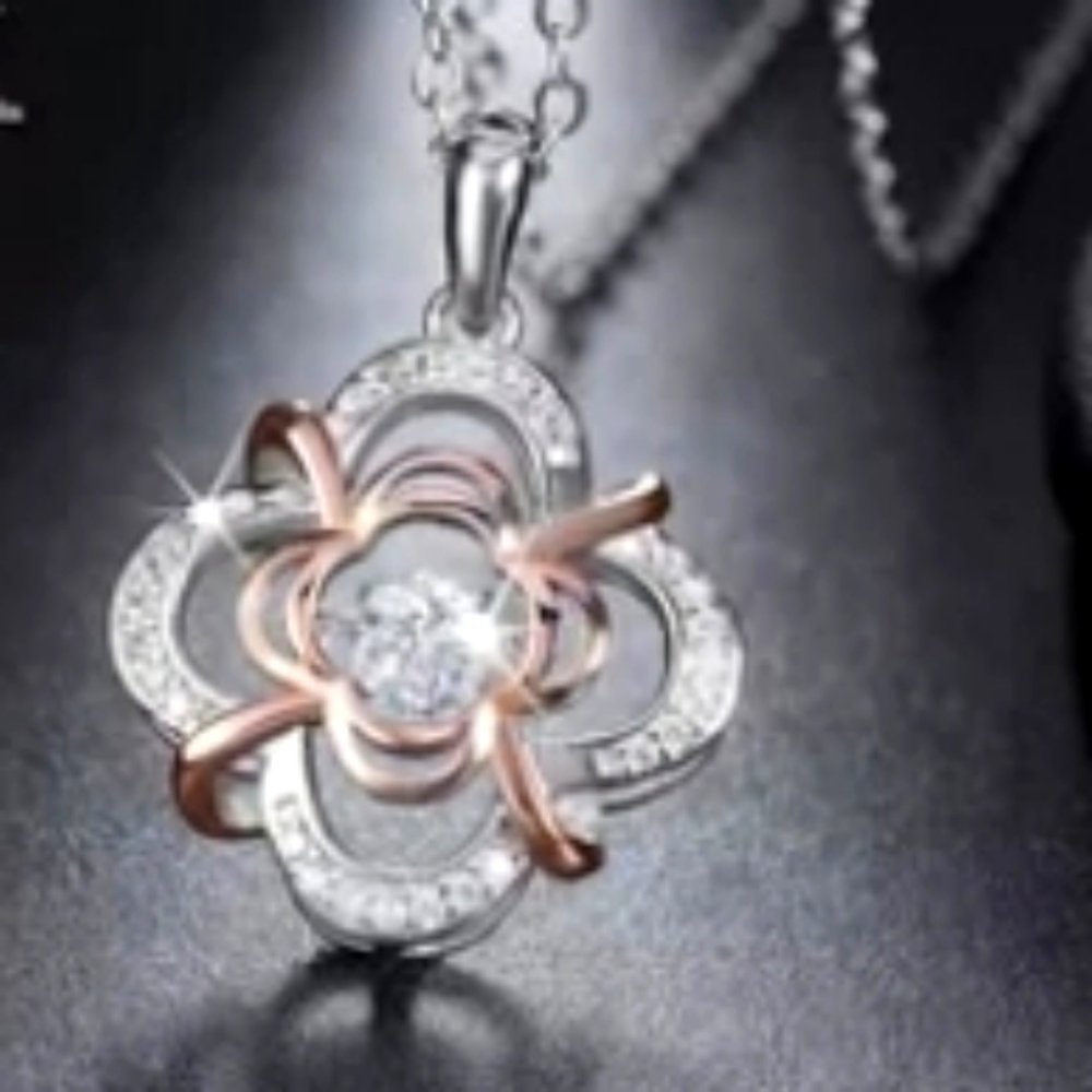 Dancing zirconia necklace